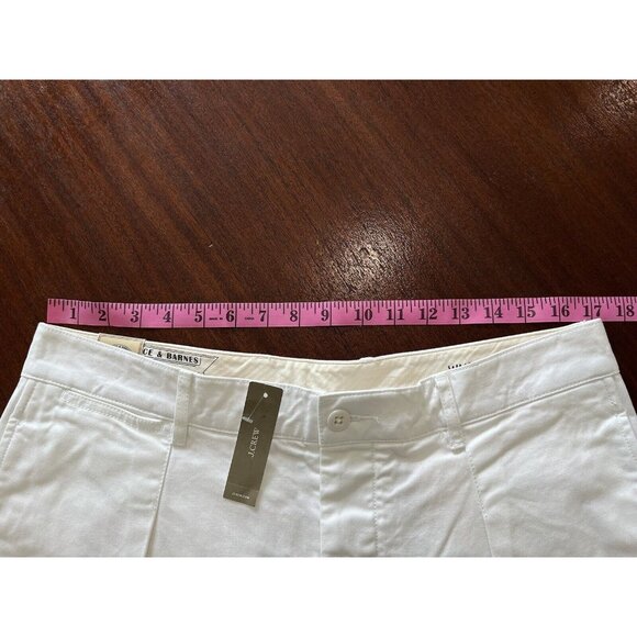 NWT J Crew Mens 33 White Wallace & Barnes 8" Pleated Cutoff Chino Shorts $129 - Picture 8 of 12
